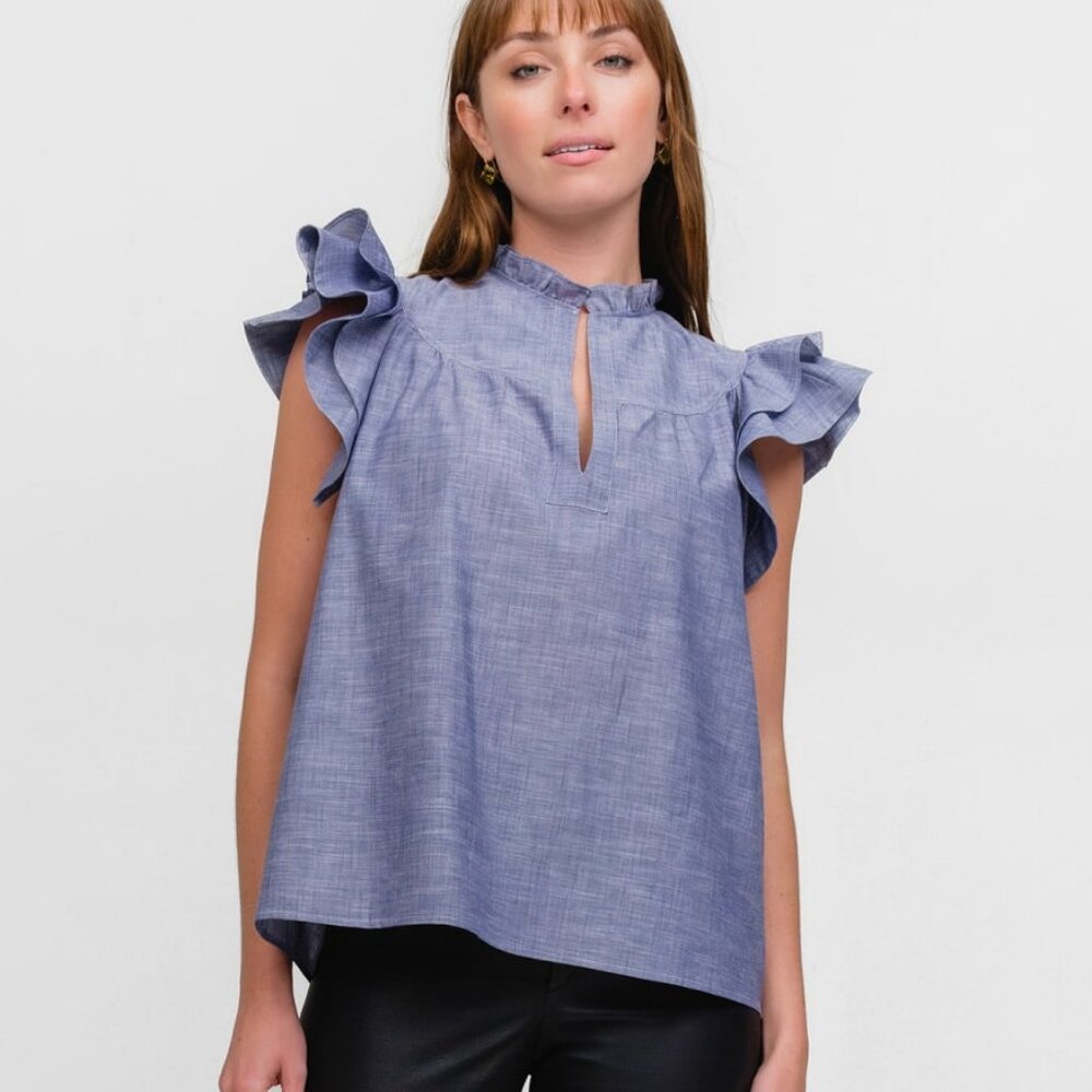 Flutter Sleeve - Denim Does The Country Club